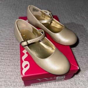 Nina Kids Gold Mary Jane Shoes